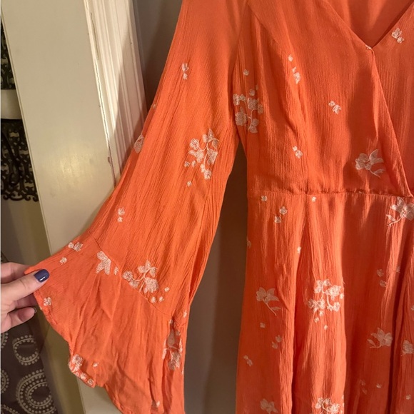 Free People Tangerine Embroidered Dress - Picture 3 of 8